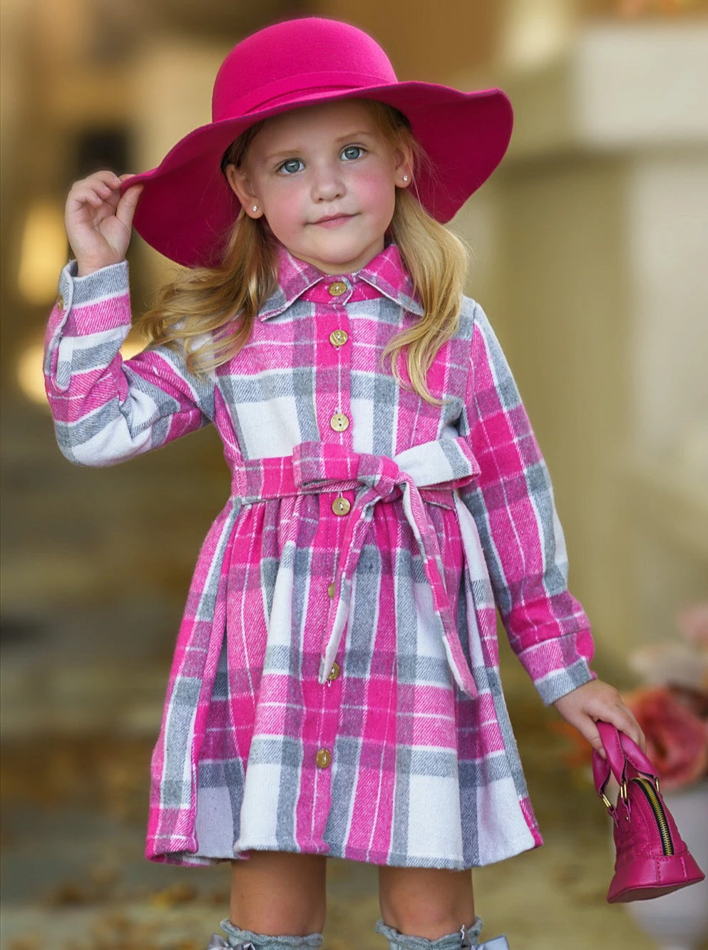 Pumpkin Harvest Pink Flannel Dress 5 Pumpkin Harvest Pink Flannel Dress - Image 5
