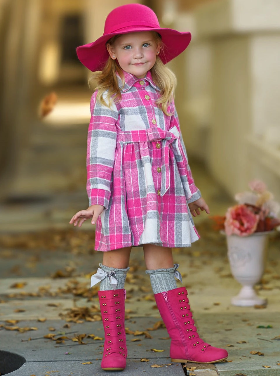 Pumpkin Harvest Pink Flannel Dress 6 Pumpkin Harvest Pink Flannel Dress - Image 6
