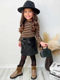 Beyond Belief Striped Skirt Set