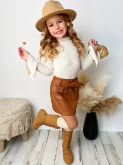 Beyond Belief Skirt Set 11 Beyond Belief Skirt Set -Kid's Apparel Sales GFSEB007 Brown 2 scaled