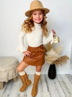 Beyond Belief Skirt Set 10 Beyond Belief Skirt Set -Kid's Apparel Sales GFSEB007 Brown 4