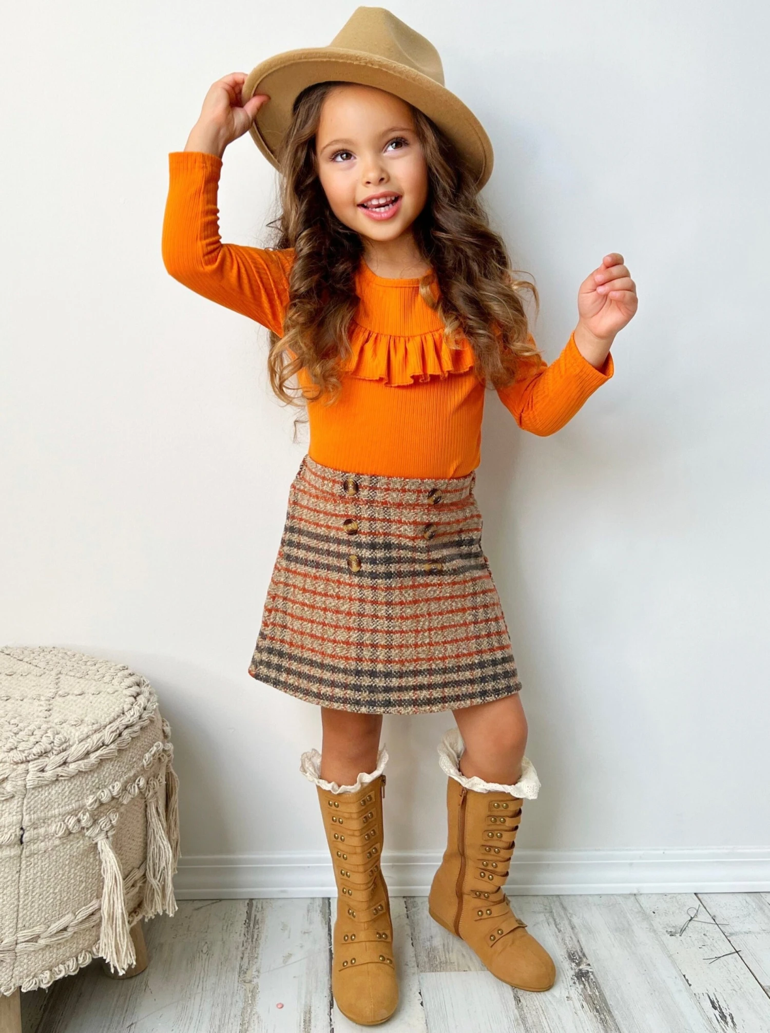 Precious Pumpkin Top & Skirt Set 1 Precious Pumpkin Top & Skirt Set