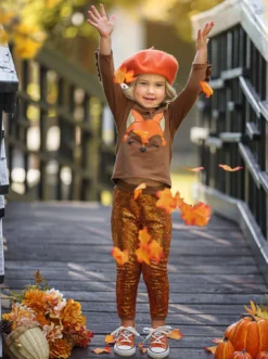 Sly Sparkle Sequin Legging Set -Kid's Apparel Sales GFSEB021 Brown 5