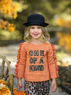 One Of A Kind Sequin Leopard Legging Set -Kid's Apparel Sales GFSEB022 Leopard 4