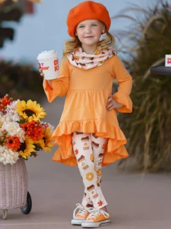 But First, Pumpkin Sweets Tunic, Legging & Scarf Set