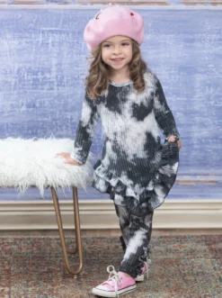 Fall Breeze Tie Dye Waffle Knit Legging Set -Kid's Apparel Sales GFSEB068 TieDye 5 scaled