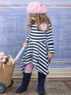 Parisian Chic Sidetail Tunic & Legging Set 16 Parisian Chic Sidetail Tunic & Legging Set -Kid's Apparel Sales GFSEB118 Pink 5 scaled