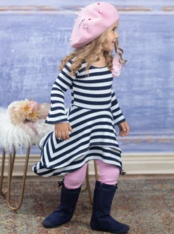 Parisian Chic Sidetail Tunic & Legging Set 18 Parisian Chic Sidetail Tunic & Legging Set -Kid's Apparel Sales GFSEB118 Pink 8 scaled