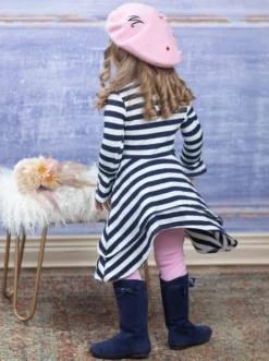 Parisian Chic Sidetail Tunic & Legging Set 21 Parisian Chic Sidetail Tunic & Legging Set -Kid's Apparel Sales GFSEB118 Pink 9 scaled