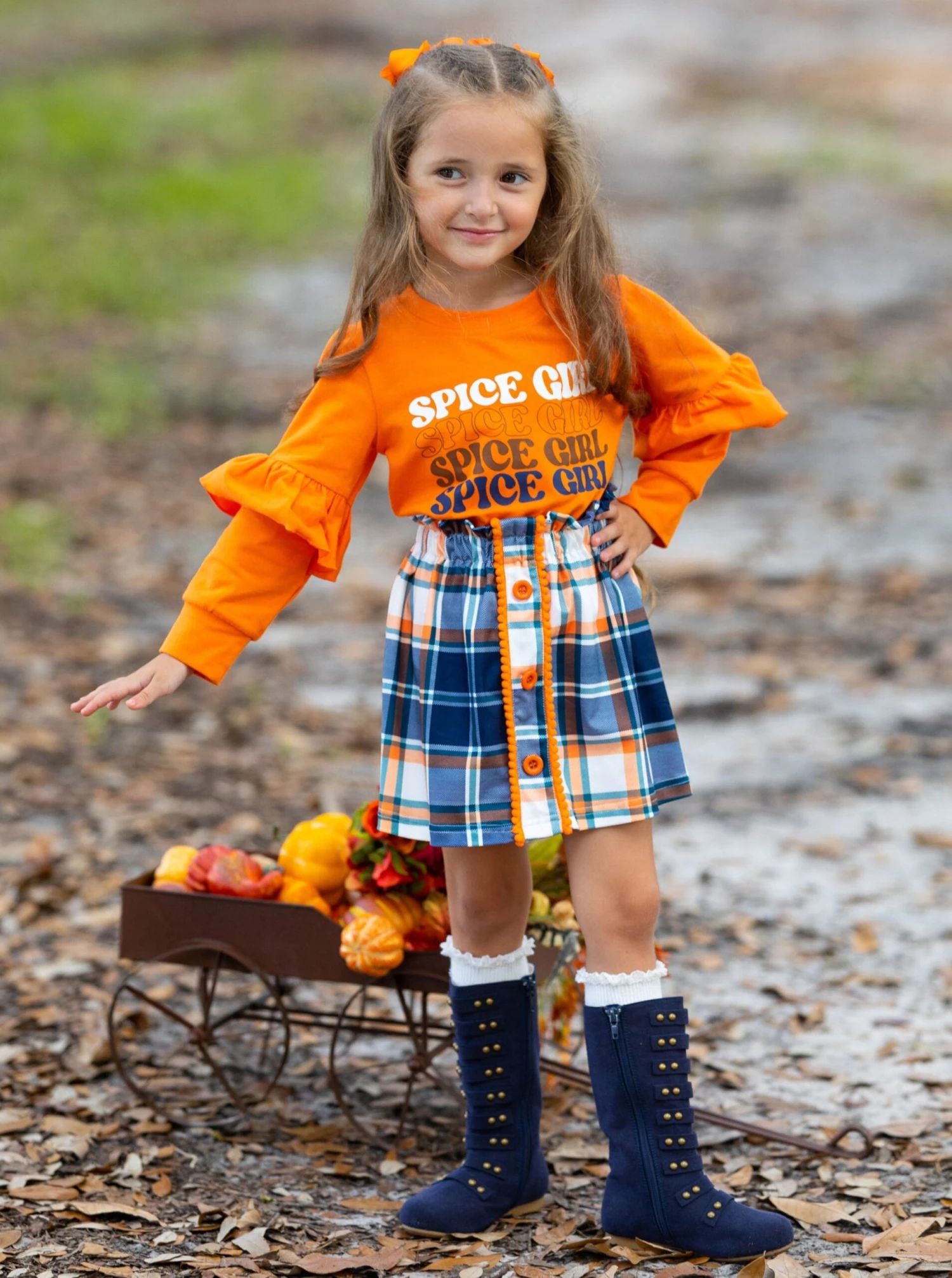 Spice Girl Vibes Plaid Skirt Casual Set 3 Spice Girl Vibes Plaid Skirt Casual Set - Image 3