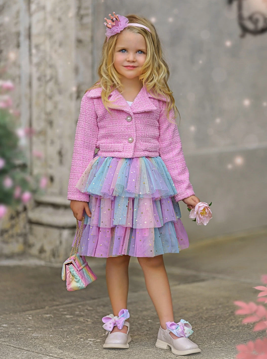 Fairy Flutter Jacket & Rainbow Tutu Skirt Set 4 Fairy Flutter Jacket & Rainbow Tutu Skirt Set - Image 4