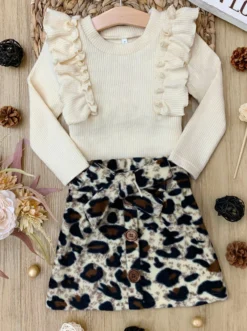 Purrfectly Chic Top & Leopard Print Skirt Set -Kid's Apparel Sales GFSEC013 Leopard 6cd4dde2 a5af 4223 94fe 491d08a0b4da scaled