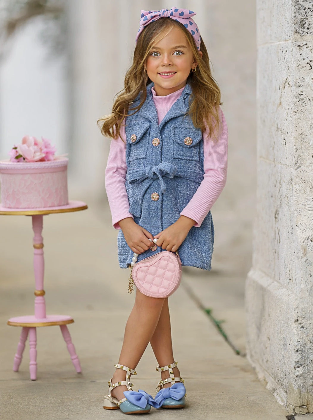 Forever Chic Pink Sweater & Belted Tweed Shacket Dress Set 4 Forever Chic Pink Sweater & Belted Tweed Shacket Dress Set - Image 4