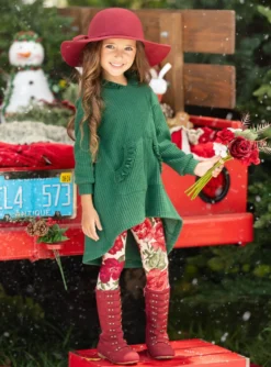 My Day Out Hooded Tunic & Floral Legging Set