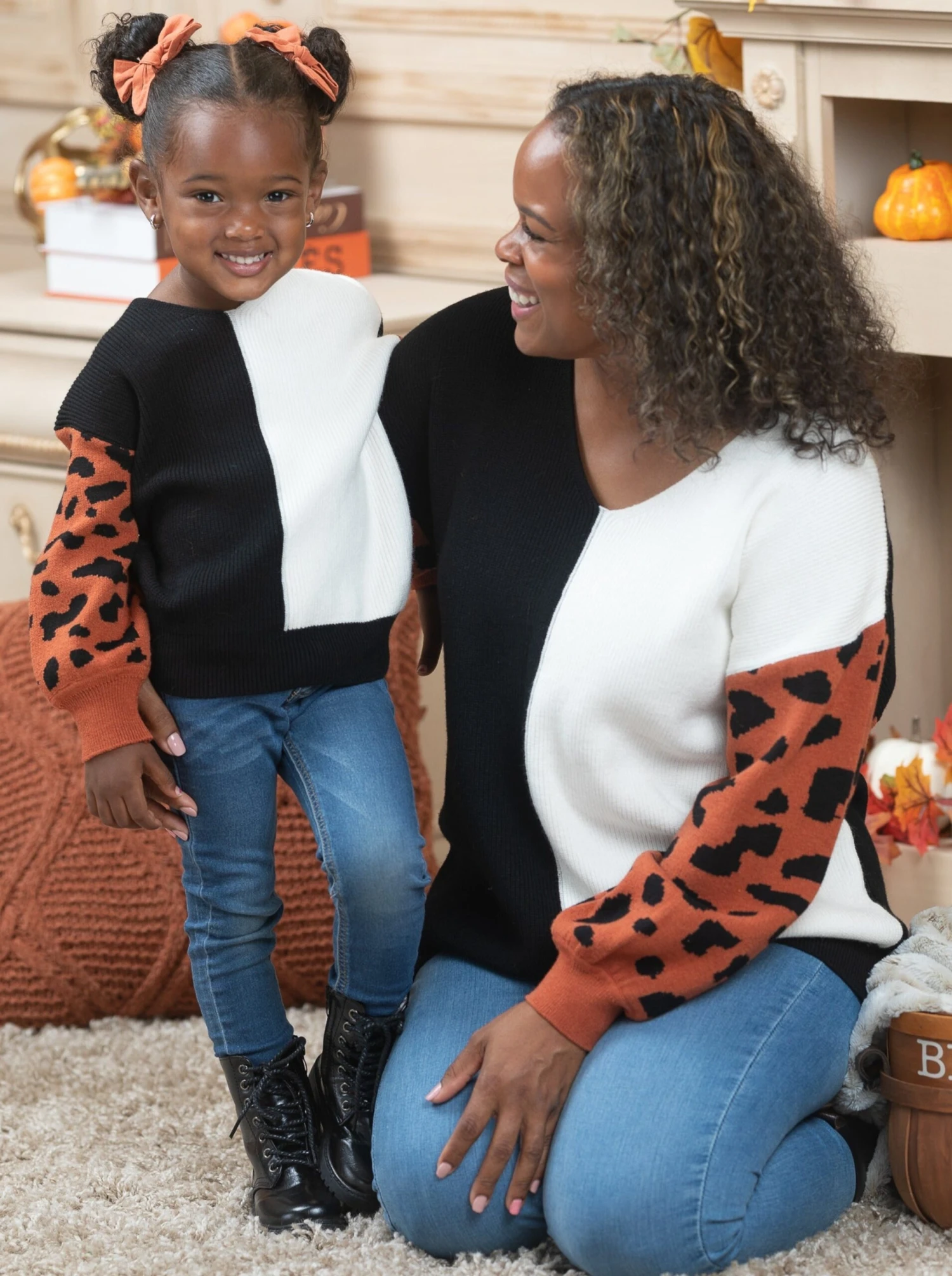 Mommy & Me Fierce Style Colorblock Sweater 2 Mommy & Me Fierce Style Colorblock Sweater - Image 2