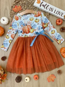 Happy Harvest Tutu Dress -Kid's Apparel Sales GHDRB007 Orange scaled