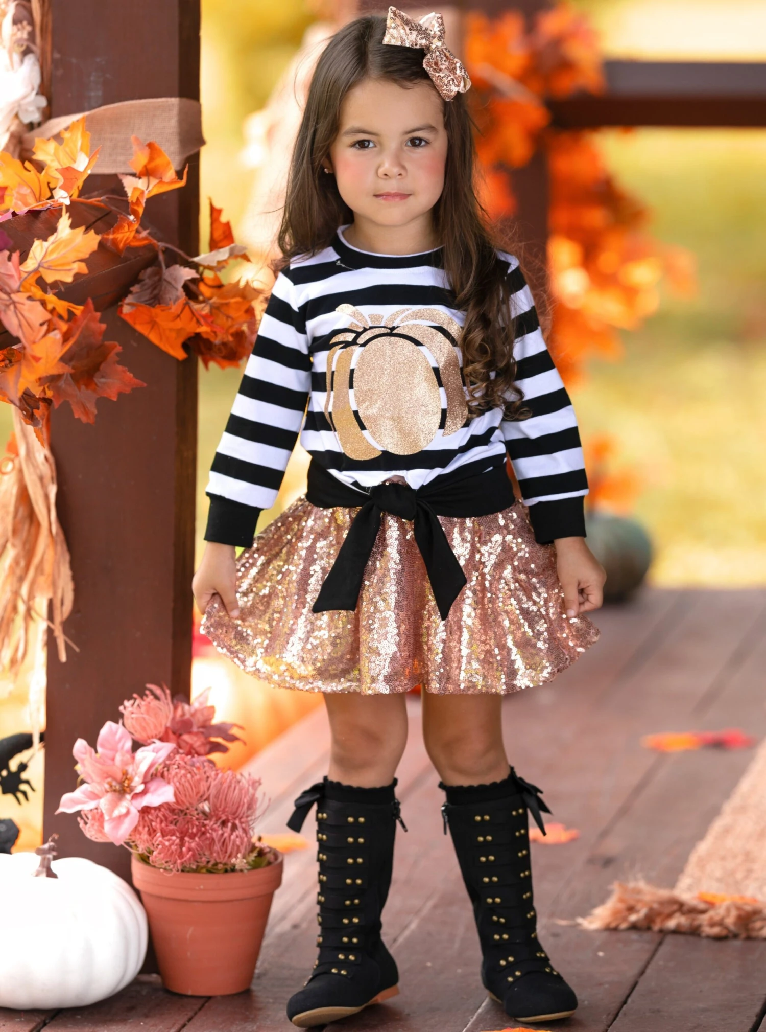 Harvest Sparkle Sequin Tutu Skirt Set 2 Harvest Sparkle Sequin Tutu Skirt Set - Image 2