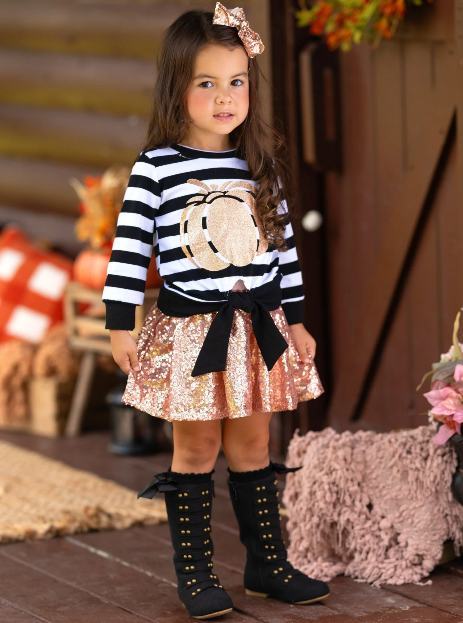 Harvest Sparkle Sequin Tutu Skirt Set 8 Harvest Sparkle Sequin Tutu Skirt Set - Image 8