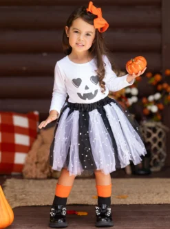 Jackie-Lantern Tutu Skirt Set -Kid's Apparel Sales GHSEB004 Pink 16 scaled