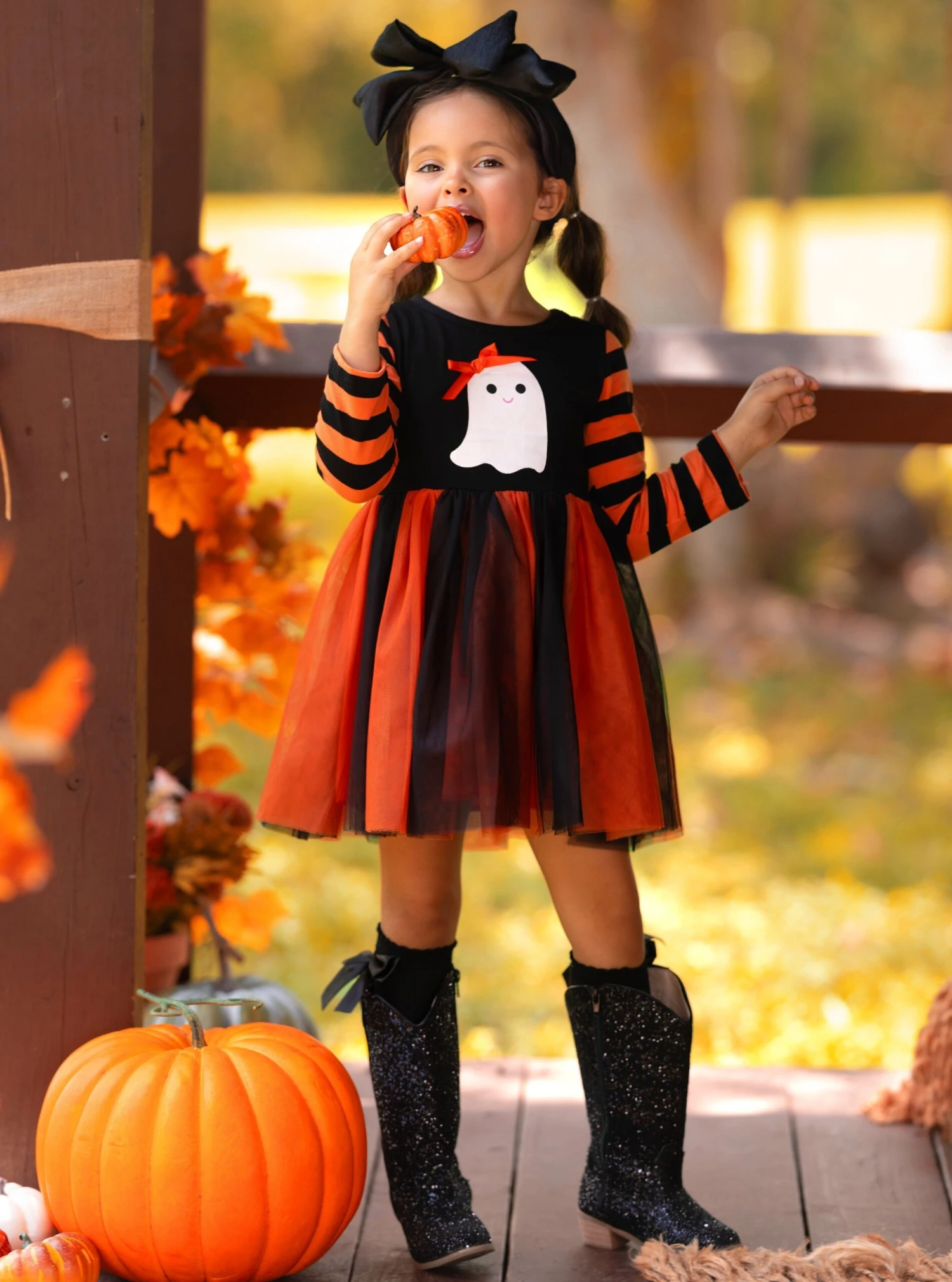 How Do You Boo Striped Sleeve Tutu Dress 5 How Do You Boo Striped Sleeve Tutu Dress - Image 5
