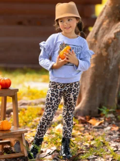 Hello Pumpkin Season Pullover & Leopard Legging Set -Kid's Apparel Sales GHSEB007 Leopard 1 scaled