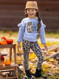 Hello Pumpkin Season Pullover & Leopard Legging Set