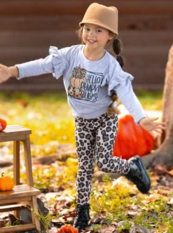 Hello Pumpkin Season Pullover & Leopard Legging Set -Kid's Apparel Sales GHSEB007 Leopard 3 scaled