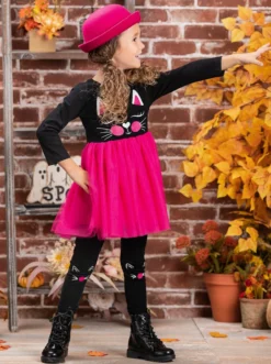 Cat-alog Cutie Tutu Tunic & Legging Set -Kid's Apparel Sales GHSEB013 HotPink 12