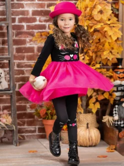 Cat-alog Cutie Tutu Tunic & Legging Set -Kid's Apparel Sales GHSEB013 HotPink 4