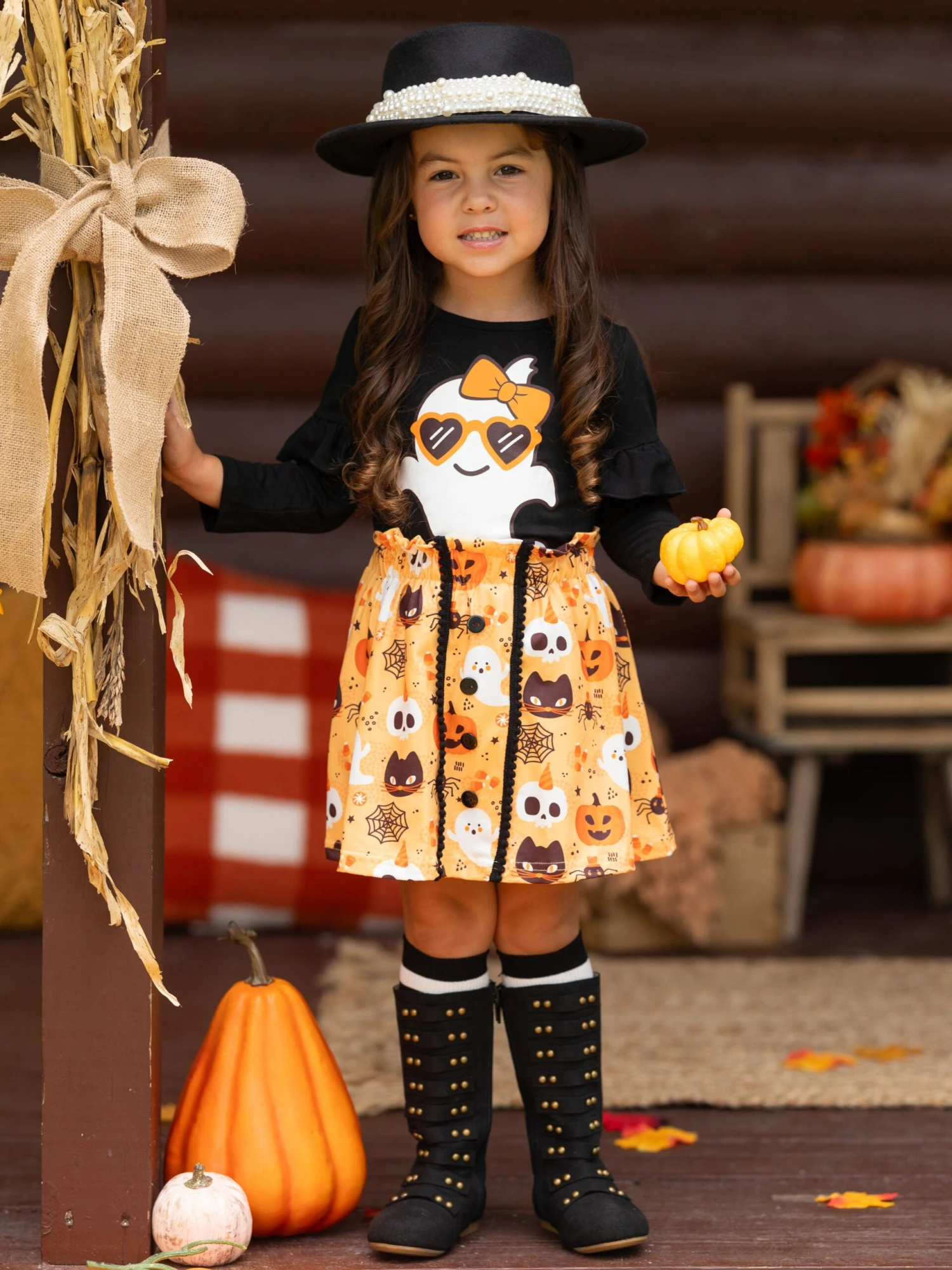 Boo, Felicia Ghost Top & Halloween Skirt Set 5 Boo, Felicia Ghost Top & Halloween Skirt Set - Image 5