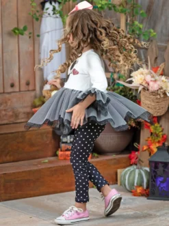 It's A Boo Thing Tutu Tunic & Legging Set -Kid's Apparel Sales GHSEB035 White 10 scaled