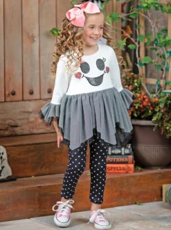It's A Boo Thing Tutu Tunic & Legging Set -Kid's Apparel Sales GHSEB035 White 18 scaled
