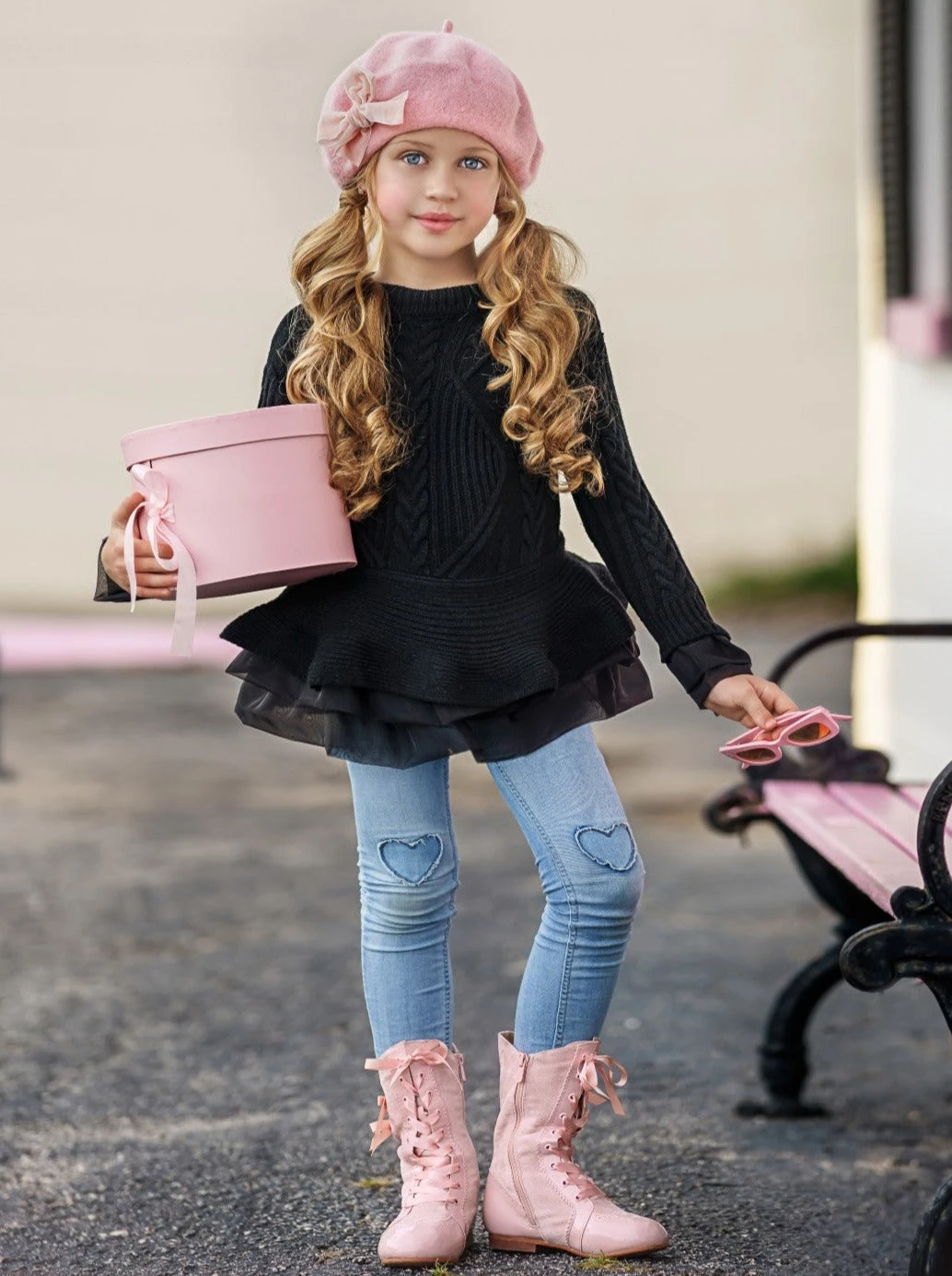 Cute As Pie Black Cable Knit Tutu Sweater 2 Cute As Pie Black Cable Knit Tutu Sweater - Image 2
