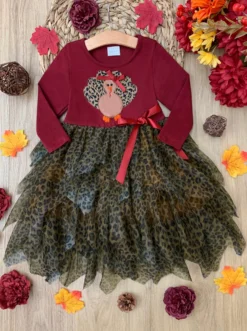 Pretty Plumage Tiered Tutu Dress -Kid's Apparel Sales GTDRB002 Burgundy 105dd205 e64e 4dd6 a8a7 f2763f9cfef0 scaled