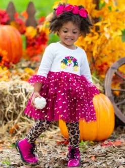 Sparkle Turkey Tulle Tunic & Leopard Legging Set 9 Sparkle Turkey Tulle Tunic & Leopard Legging Set -Kid's Apparel Sales GTSEB004 Leopard 6 scaled
