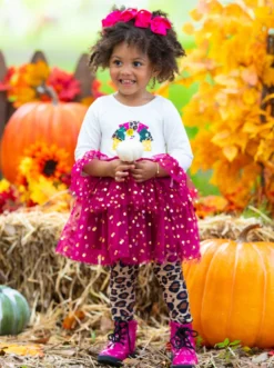 Sparkle Turkey Tulle Tunic & Leopard Legging Set 11 Sparkle Turkey Tulle Tunic & Leopard Legging Set -Kid's Apparel Sales GTSEB004 Leopard 9 scaled