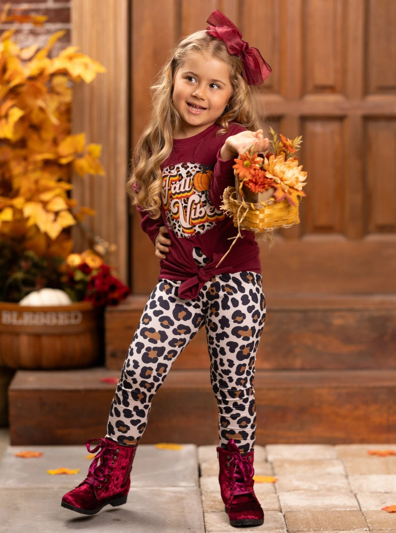 Fall Vibes Leopard Legging Set 2 Fall Vibes Leopard Legging Set - Image 2