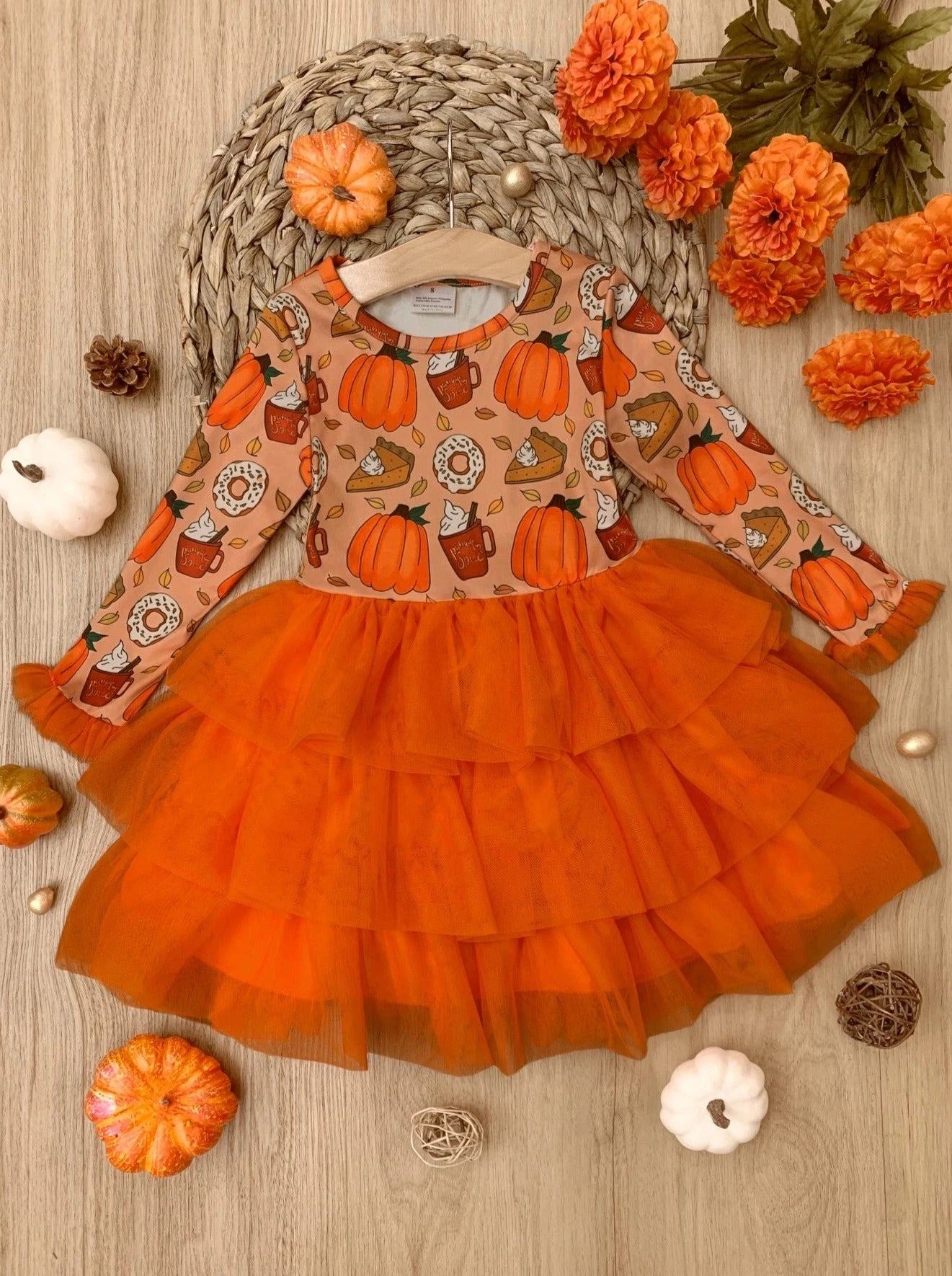 Sweet Pumpkin Treat Tiered Tutu Dress 3 Sweet Pumpkin Treat Tiered Tutu Dress - Image 3