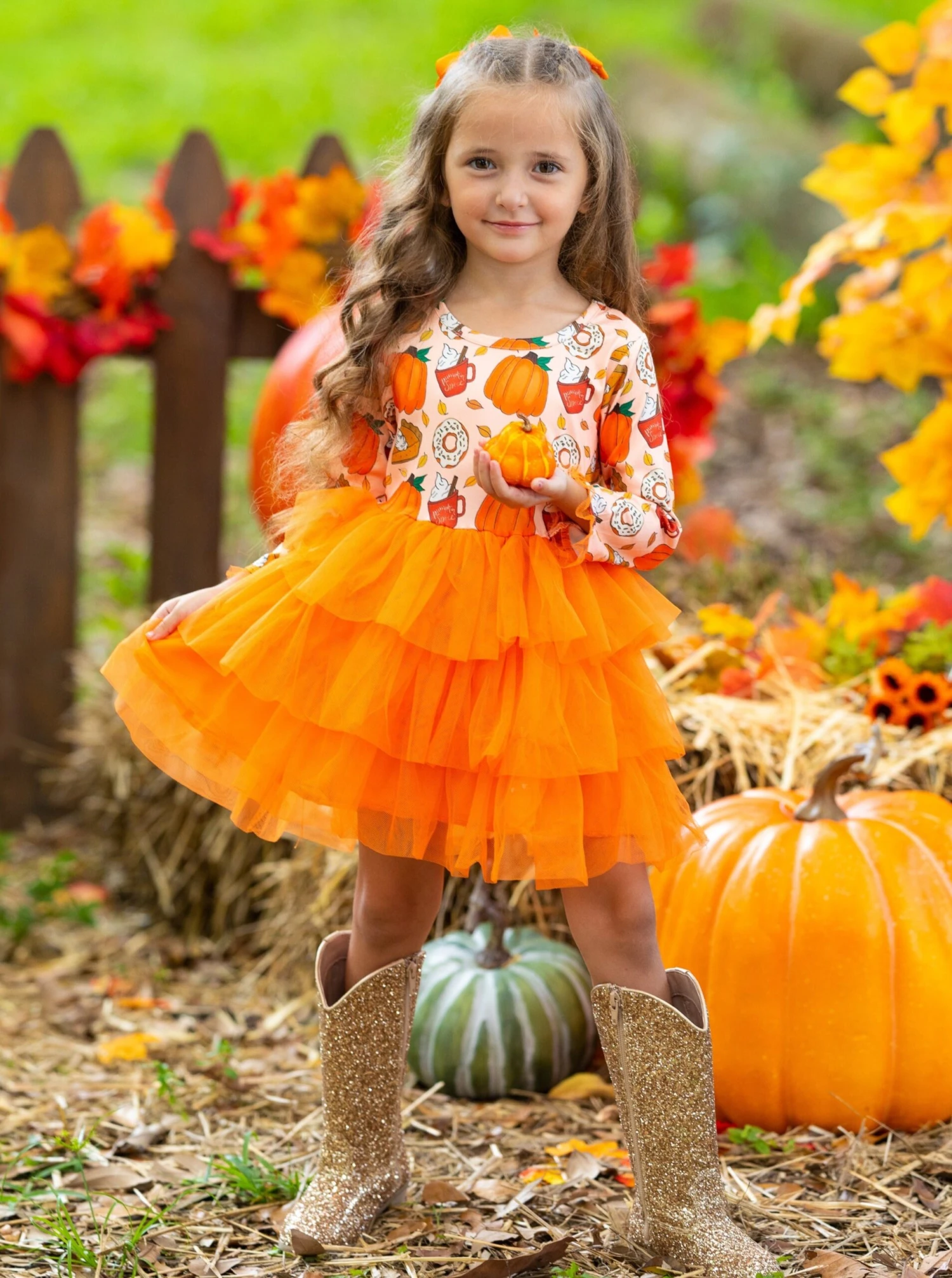 Sweet Pumpkin Treat Tiered Tutu Dress 4 Sweet Pumpkin Treat Tiered Tutu Dress - Image 4