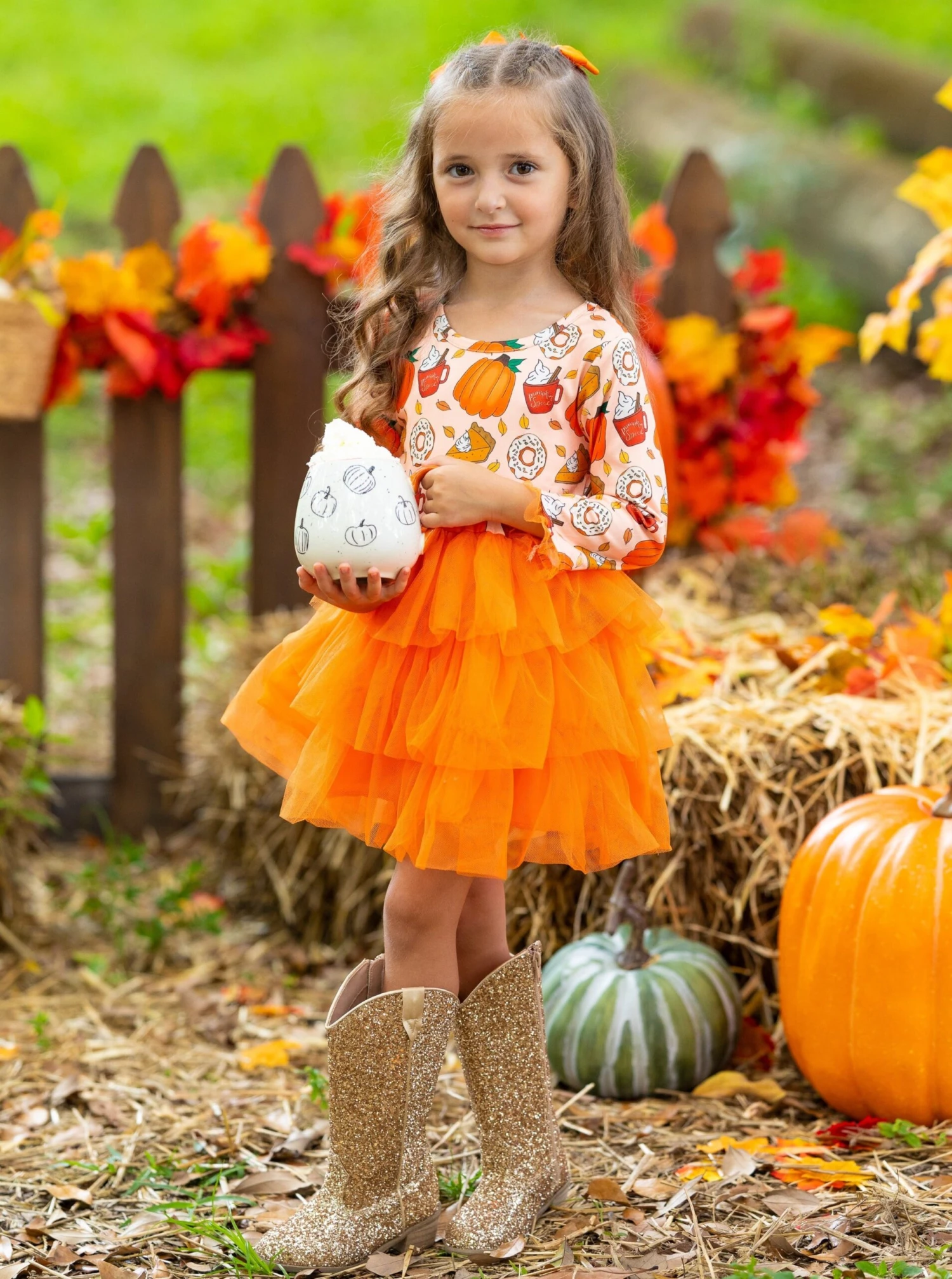Sweet Pumpkin Treat Tiered Tutu Dress 5 Sweet Pumpkin Treat Tiered Tutu Dress - Image 5