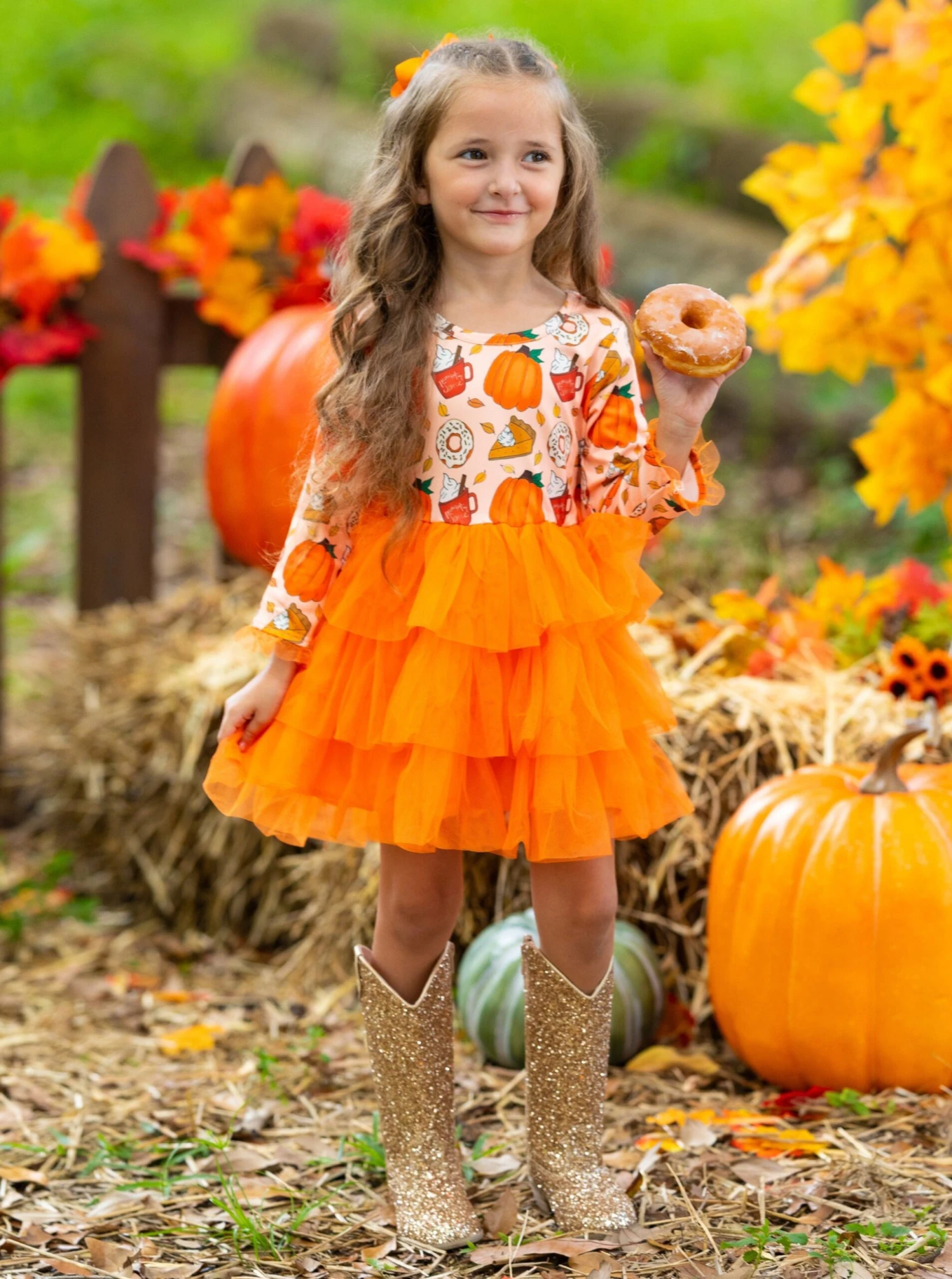 Sweet Pumpkin Treat Tiered Tutu Dress 6 Sweet Pumpkin Treat Tiered Tutu Dress - Image 6