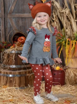 Mommy's Little Pumpkin Polka Dot Legging Set