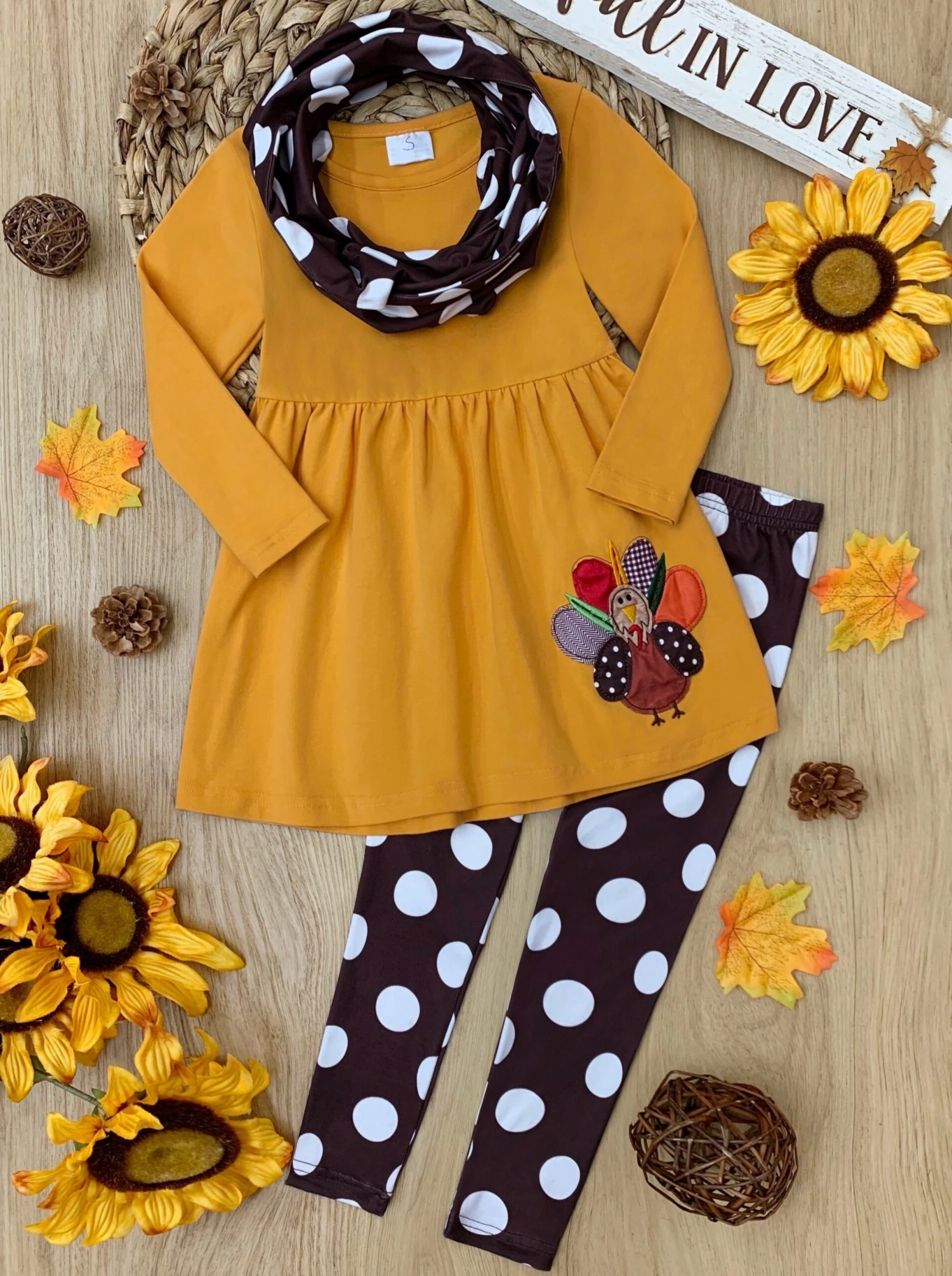 Gobble You Up Tunic, Scarf & Legging Set 3 Gobble You Up Tunic, Scarf & Legging Set - Image 3