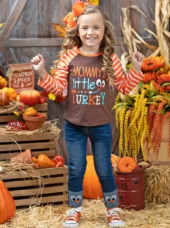 Mommy's Little Turkey Cuffed Jeans Set 9 Mommy's Little Turkey Cuffed Jeans Set -Kid's Apparel Sales GTSEB013 Brown 1 scaled