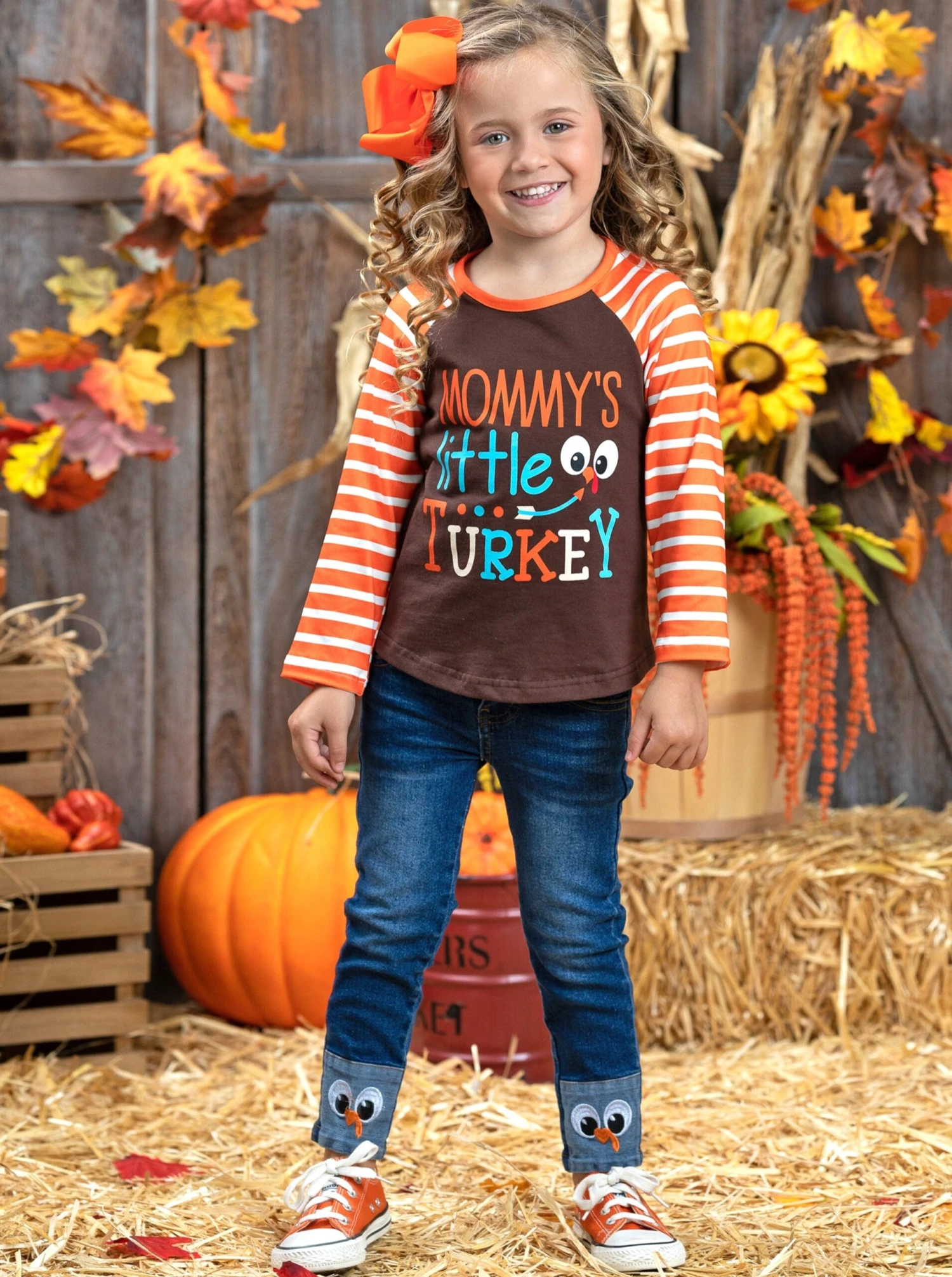 Mommy's Little Turkey Cuffed Jeans Set 1 Mommy's Little Turkey Cuffed Jeans Set