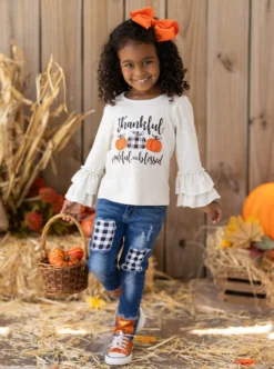 Thankful, Grateful, & Blessed Sequin Patched Jeans Set 13 Thankful, Grateful, & Blessed Sequin Patched Jeans Set -Kid's Apparel Sales GTSEB016 Oatmeal 16 scaled