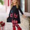 Girl Empowered Plaid Leggings Set