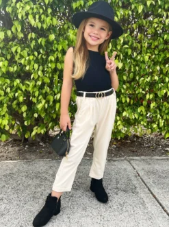 Style & Sass Belted Pants Set -Kid's Apparel Sales IMG 8478 scaled