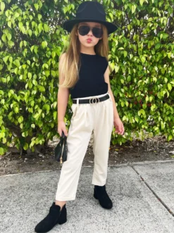 Style & Sass Belted Pants Set