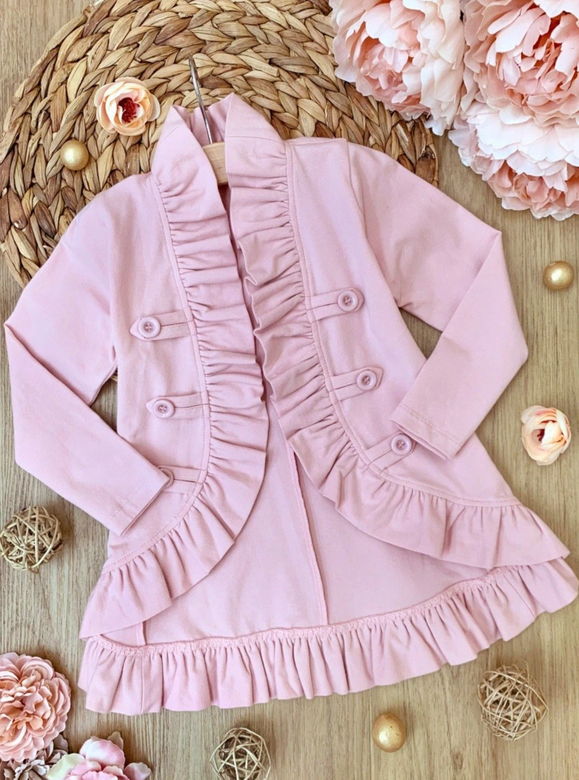 Mommy & Me Bestie Blazer Ruffle Cardigan 3 Mommy & Me Bestie Blazer Ruffle Cardigan - Image 3